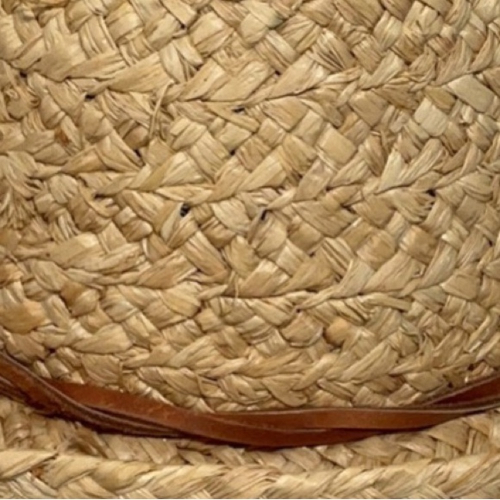 SCALA Raffia Braided Up-Brim Hat with Leather Chin Cord Size Medium - Picture 5 of 12